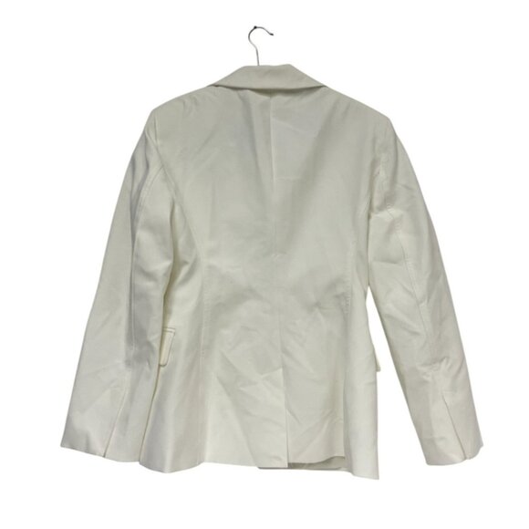 Zara Womens Blazer Suit Jacket L Large White Fitted Waist 2010/810 NWT - Picture 5 of 16